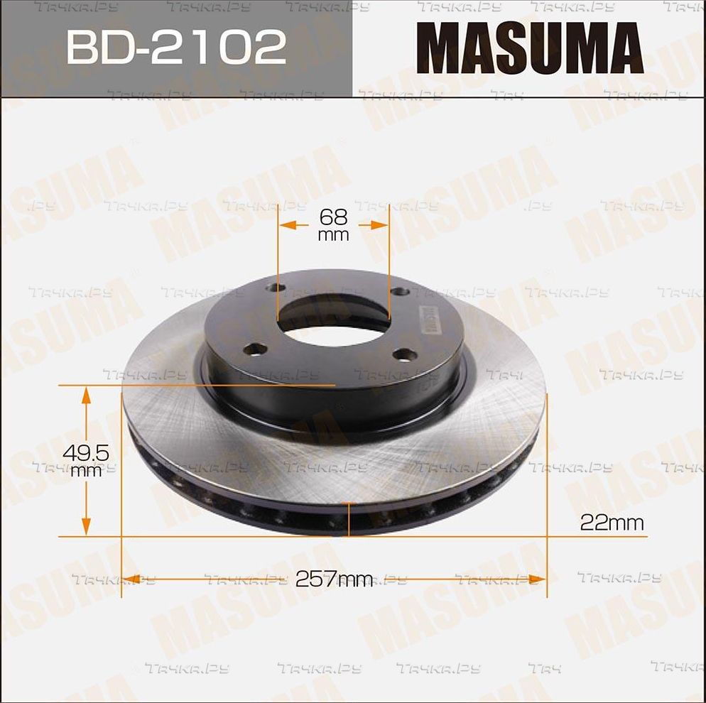 Тормозной диск Masuma. Артикул BD-2102