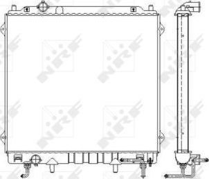 Радиатор охлаждения двигателя NRF (алюминий). Артикул 53479