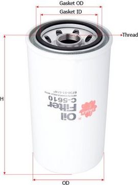 Масляный фильтр Sakura. Артикул C-5610