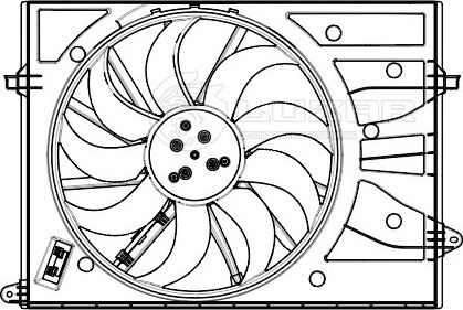 Вентилятор радиатора двигателя Luzar для Hyundai Santa Fe IV 2018-2026. Артикул LFK 0823
