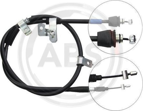 Трос ручника (тросик ручного тормоза) ABS задний левый для Hyundai Coupe II (GK) 2001-2009. Артикул K19107