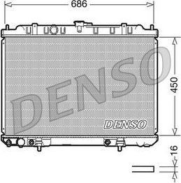 Радиатор охлаждения двигателя Denso (алюминий). Артикул DRM46008