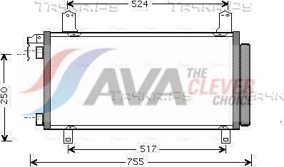 Радиатор кондиционера (конденсатор) AVA (алюминий). Артикул MZ5158D