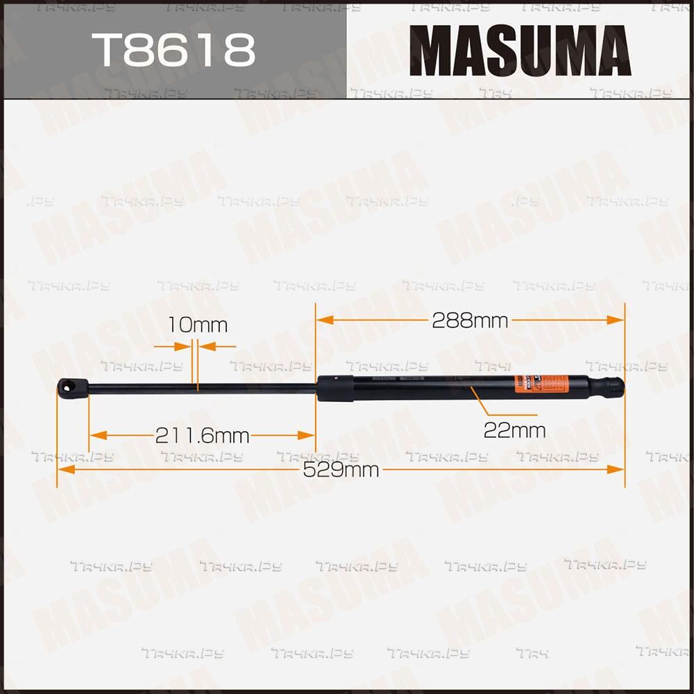 Амортизатор (упор) багажника Masuma. Артикул T8618