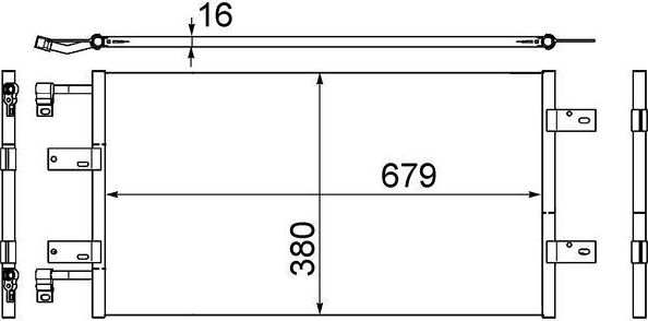 Радиатор кондиционера (конденсатор) Mahle Behr. Артикул AC 461 000S