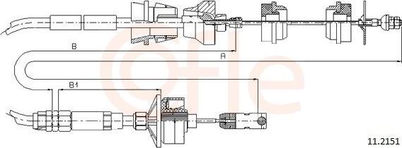 Трос сцепления Cofle для Citroen Xsara 1997-2005. Артикул 92.11.2151