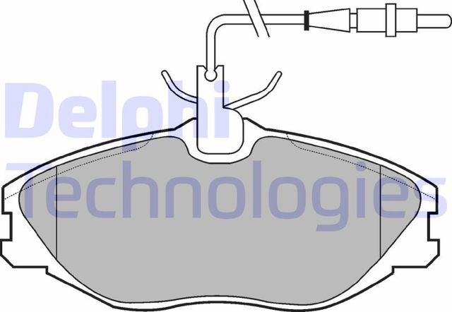 Тормозные колодки Delphi (Low-Metallic). Артикул LP986