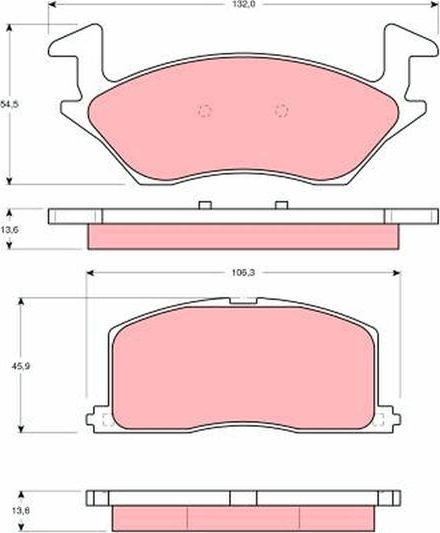 Тормозные колодки TRW. Артикул GDB878
