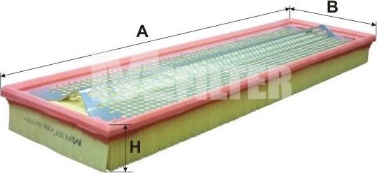 Воздушный фильтр MFilter для Mercedes-Benz T2 II 1986-1994. Артикул K 355