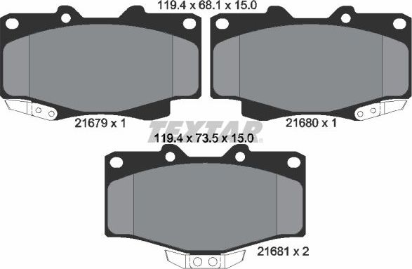 Тормозные колодки Textar. Артикул 2167901