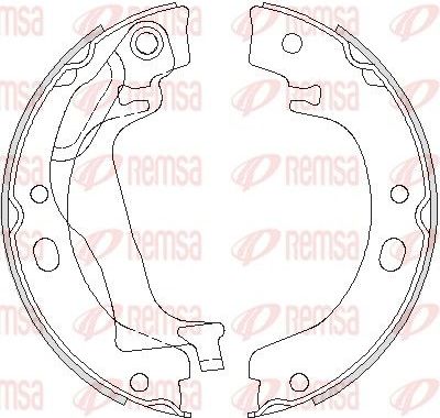 Тормозные колодки (стояночная тормозная система) Remsa. Артикул 4753.00