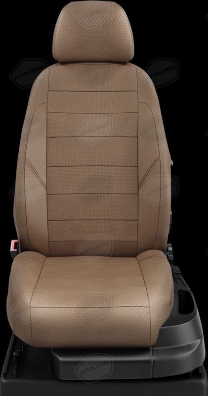 Чехлы Автолидер на сидения для Suzuki SX4 II хэтчбек 2014-2024 (с задним подлокотником), цвет Капучино . Артикул SZ25-0204-EC32
