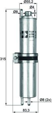 Топливный фильтр Mahle-Knecht для BMW 7 IV (E65/E66) 2001-2008. Артикул KLH 12