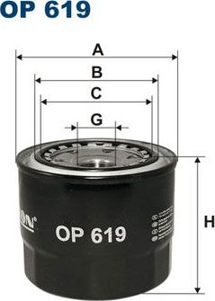 Масляный фильтр Filtron. Артикул OP 619