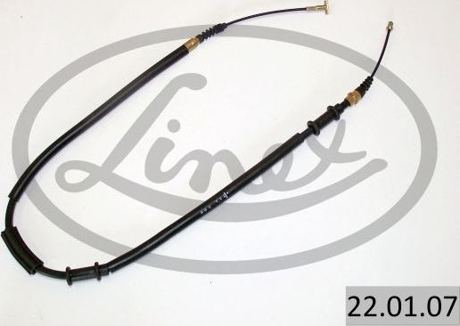 Трос ручника (тросик ручного тормоза) Linex передний правый для Lancia Lybra 1999-2005. Артикул 22.01.07