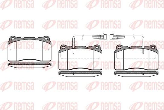 Тормозные колодки Remsa передние для Lancia Kappa 1994-2001. Артикул 0666.02