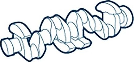 Коленвал OE Germany для Mercedes-Benz E-Класс IV (W212, S212, C207) 2009-2016. Артикул 01 0300 651000