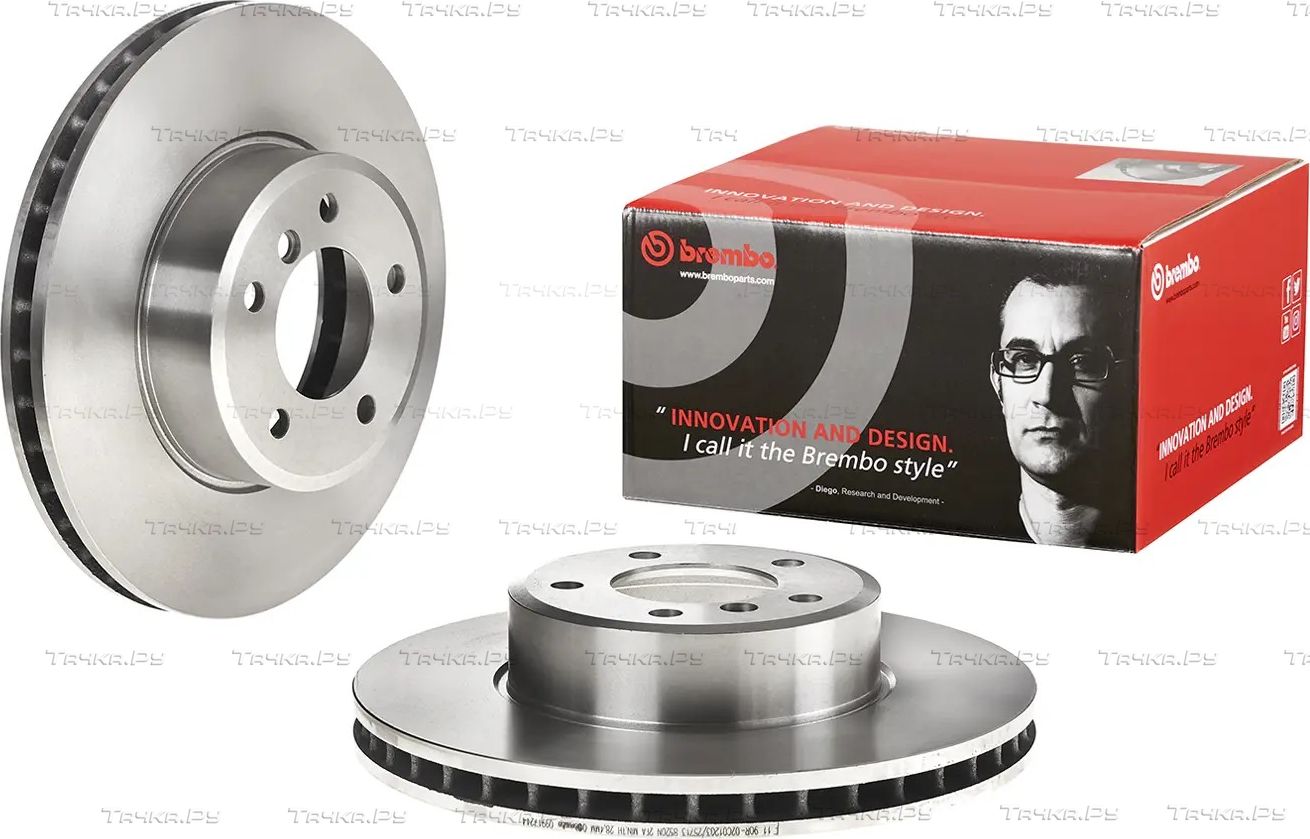 Тормозной диск Brembo PRIME LINE передний для BMW 5 V (E60/E61) 2001-2010. Артикул 09.9172.14