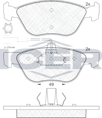 Тормозные колодки Icer передние для Fiat Coupe 1993-2000. Артикул 181283