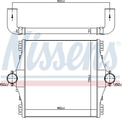 Интеркулер Nissens для IVECO EuroTrakker 1993-2004. Артикул 96964