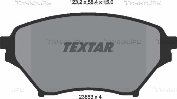 Тормозные колодки Textar. Артикул 2386301