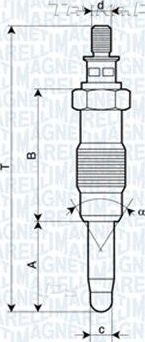 Свеча накаливания (накала) Magneti Marelli. Артикул 062583003304