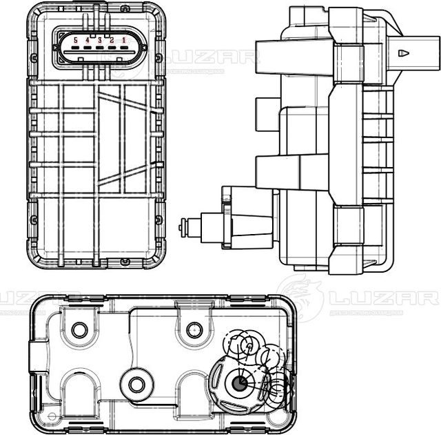 Актуатор турбокомпрессора PSA BOXER (11-)/JUMPER (11-) 2.2D E-5 (GTB1749VK) Luzar. Артикул LTC 2021e