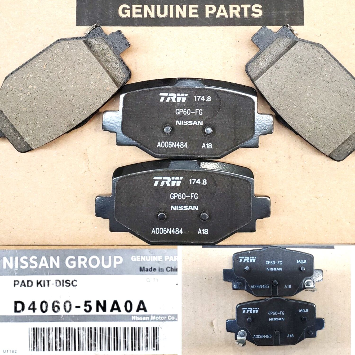 Тормозные колодки Nissan. Артикул D40605NA0A