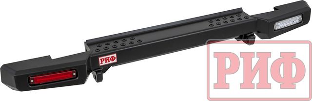 Бампер силовой РИФ задний с фонарями, возможностью установки фаркопа, стандарт для УАЗ Hunter 2003-2026. Артикул RIF469-21501