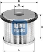 Топливный фильтр UFI для Fiat Ulysse I 1996-1999. Артикул 26.682.00