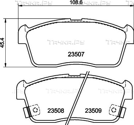 Тормозные колодки Nisshinbo передние для Suzuki Ignis II (HR) 2003-2008. Артикул NP1023