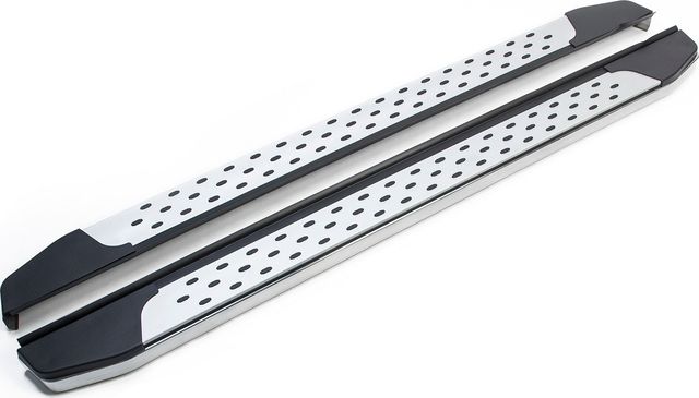 Пороги алюминиевые Rival Bmw-Style овал для Hyundai Creta I 2016-2021. Артикул B173AL.2310.1