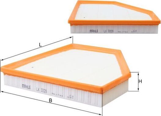 Воздушный фильтр Mahle-Knecht. Артикул LX 3320