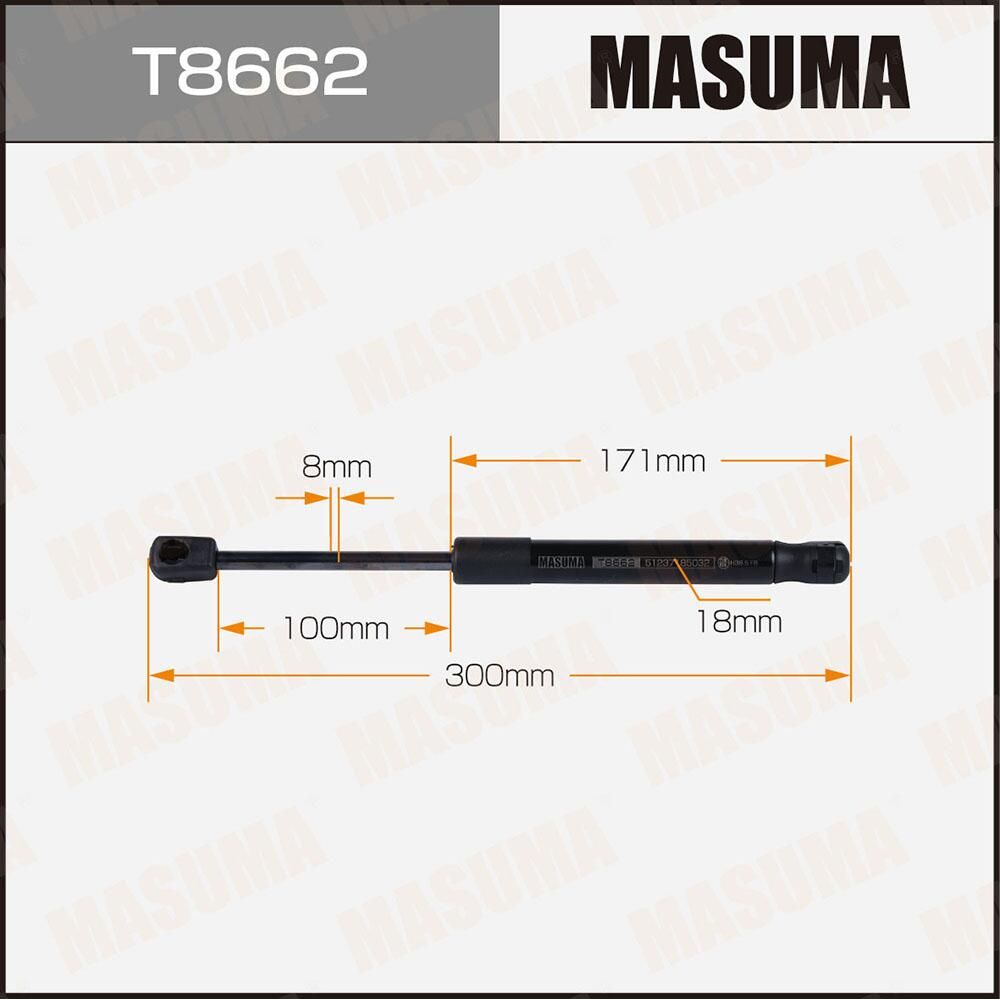 Упор газовый капота MASUMA, L=300mm (1/40). Артикул T8662