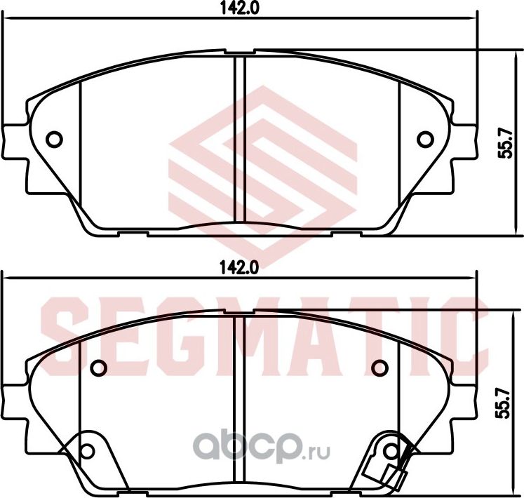 Колодка торм диск пер (Segmatic). Артикул SGBP2732