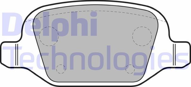 Тормозные колодки Delphi (Low-Metallic) задние для Lancia Lybra 1999-2005. Артикул LP1685