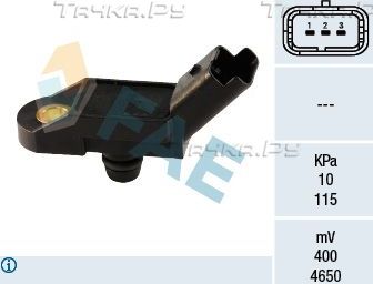 Датчик абсолютного давления (ДАД, MAP) FAE для Peugeot 407 2004-2011. Артикул 15011