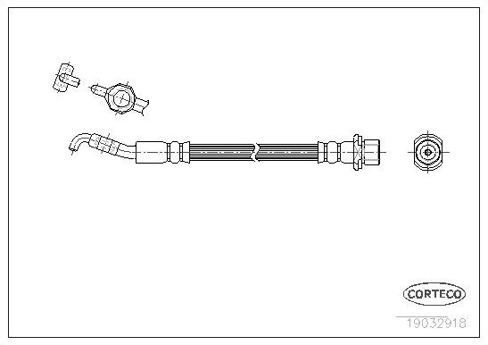 Тормозной шланг Corteco. Артикул 19032918