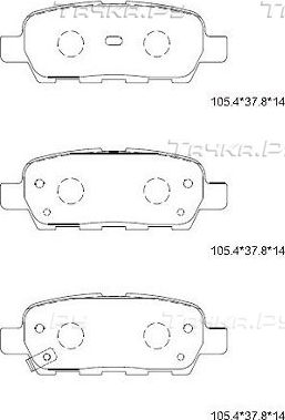 Тормозные колодки Asimco передние для Nissan Cube Z12 2010-2026. Артикул KD1760