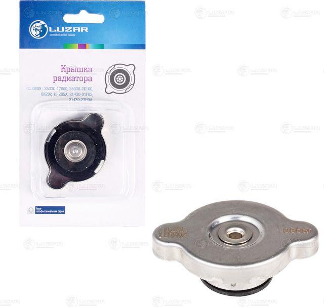 Крышка (пробка) радиатора для а/м Hyundai/Kia/Nissan/Mazda/Toyota 0.9 bar (большой клапан) (LL 0809) (Luzar) Luzar (Металл). Артикул LL 0809
