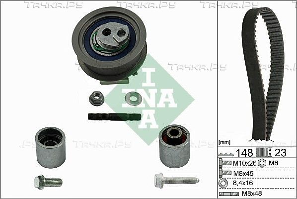 Ремень ГРМ с роликами (комплект) Ina для Volkswagen Polo V 2013-2026. Артикул 530 0445 10