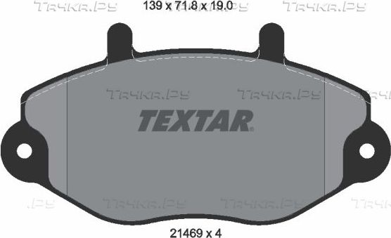 Тормозные колодки Textar передние для Ford Transit Torneo V 1994-1998. Артикул 2146901