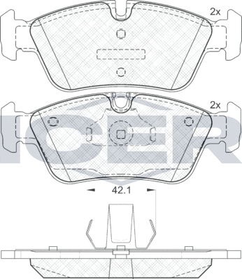 Тормозные колодки Icer. Артикул 181295