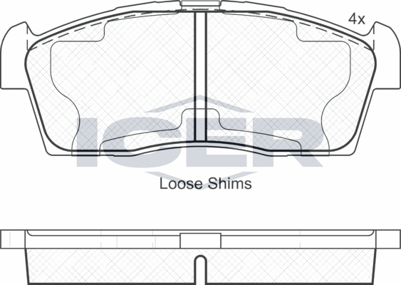 Тормозные колодки Icer передние для Suzuki Alto VI (HA24) 2004-2008. Артикул 181833