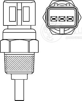 Датчик температуры для а/м Hyundai Solaris (10-)/(17-)/Creta (16-)/Kia Rio (10-)/(17-) (LS 0820) (Luzar). Артикул ls-0820