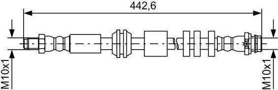 Тормозной шланг Bosch передний для Land Rover Freelander II 2006-2014. Артикул 1 987 481 732