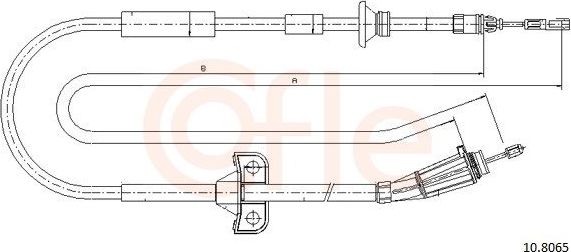 Трос ручника (тросик ручного тормоза) Cofle задний правый/левый для Volvo S80 I 1998-2006. Артикул 10.8065