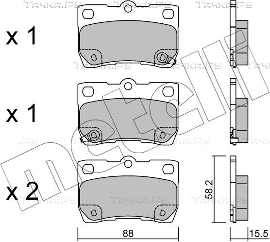 Тормозные колодки Metelli. Артикул 22-0761-0