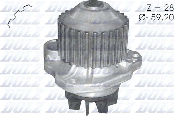 Помпа (водяной насос) Dolz для Citroen C6 2005-2012. Артикул C123