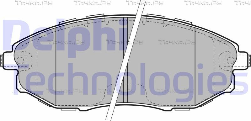 Тормозные колодки Delphi (Low-Metallic). Артикул LP2183